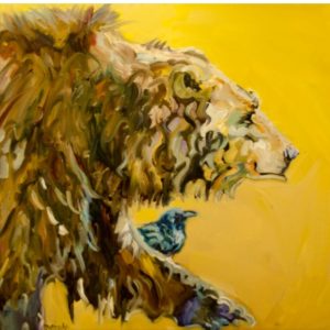 Bear With Blackbird by Diane Whitehead