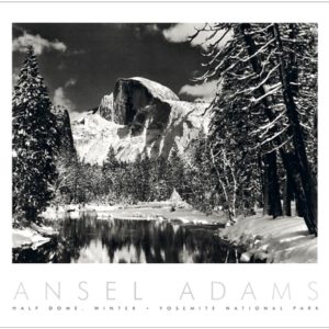 Half Dome - Merced River by Ansel Adams