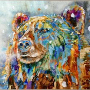 Bear Breath and Snowflakes (large) by Carol Hagan