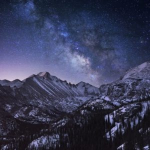 Milky Way Over Long's Peak by Mei Xu