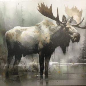 Moose in the Dusk by Jay Ward